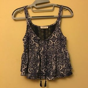 Aéropostale Navy Blue Patterned Camisole Top